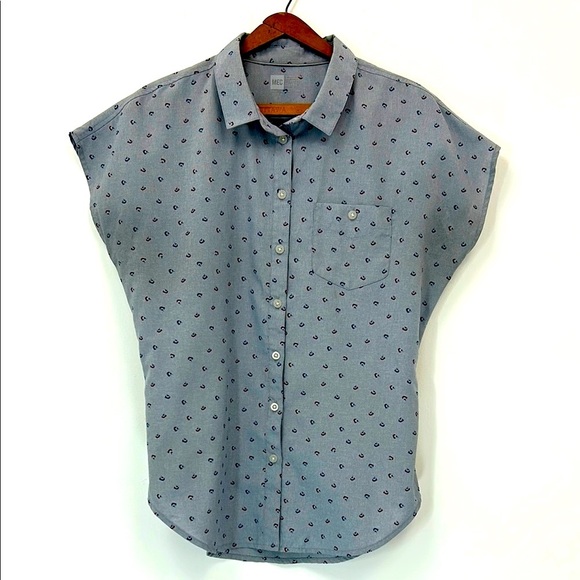 MEC Patterned Button Short Sleeve Women's Shirt Lightweight - Picture 1 of 10